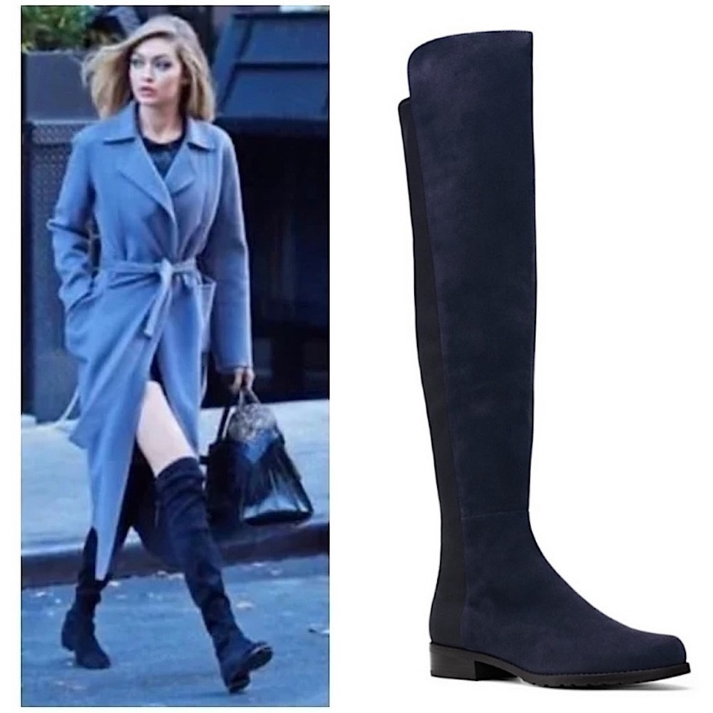 STUART WEITZMAN 5050 Bold Boot black suede over the knee women’s size 5